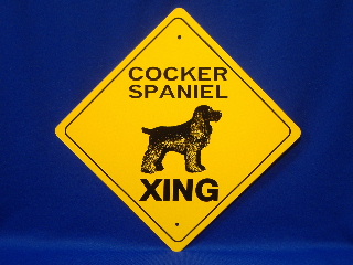 Cocker Spaniel Crossing Sign