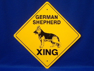 German Shepherd Crossing Sign