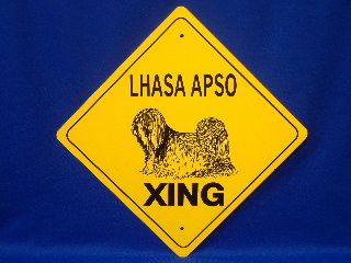 Lhasa Apso Crossing Sign