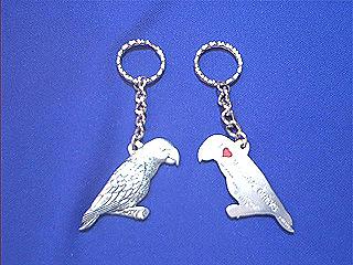 african grey keychain