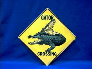 alligator crossing sign