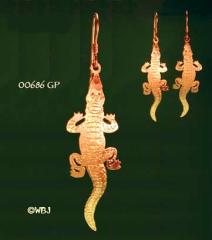 alligator earrings