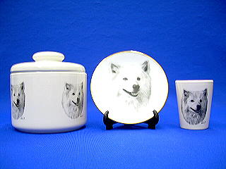 american eskimo jar plate shot glass