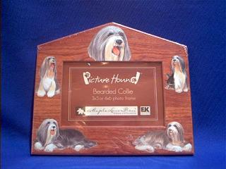 bearded collie picture frame