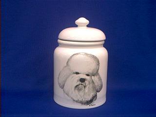 bichon frise cookie jar