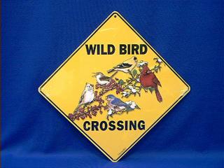 bird crossing sign