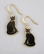 black cat earrings ew1113c