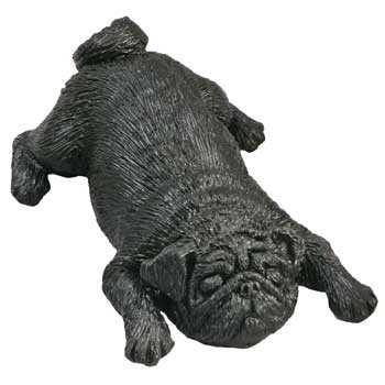 black pug figurine sandicast sz143