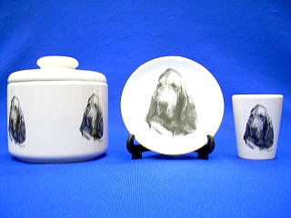 bloodhound jar plate shot glass