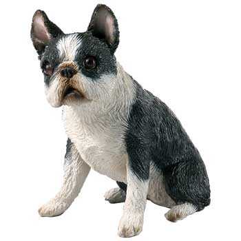 boston terrier figurine sandicast small size