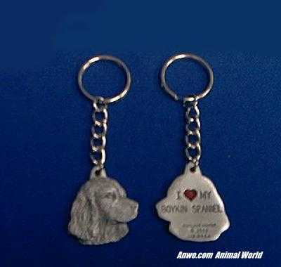 boykin spaniel keychain pewter usa