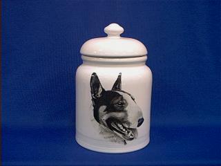 bull terrier cookie jar