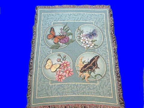 butterfly blanket throw 4 butterflies