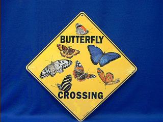 butterfly crossing sign