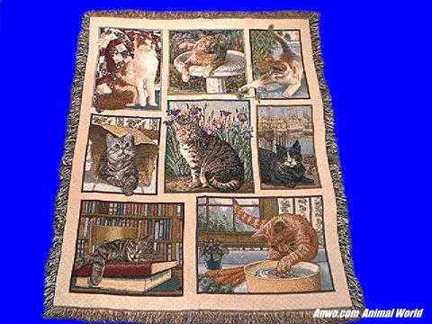 cat blanket usa 8 cats tapestry
