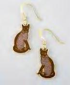 cat siamese earrings