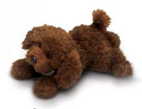 chocolate poodle plush stuffed animal toy