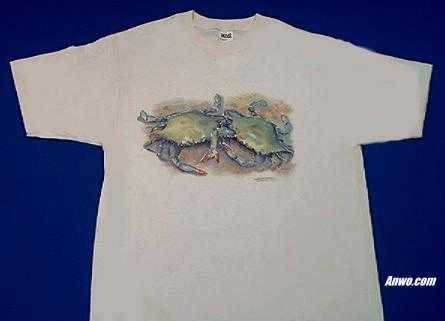 crab t shirt printed in usa