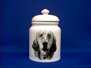 english setter cookie jar