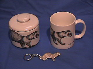ferret jar mug keychain