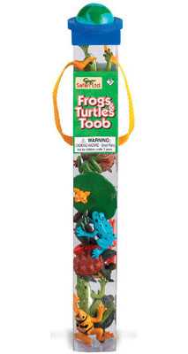 frogs turtles toy tube safari