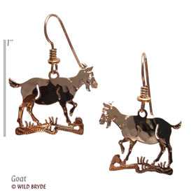 goat earrings gold french curve usa