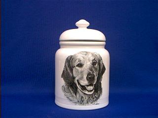 golden retriever cookie jar