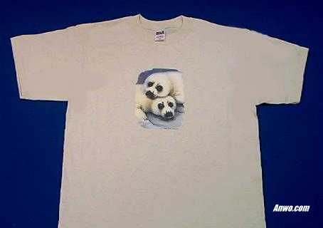 harp seal t shirt printed in usa