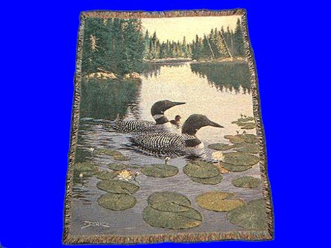 loon throw blanket enchanted