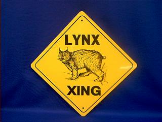 lynx crossing sign