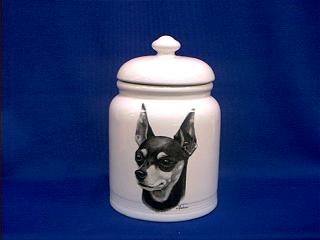 miniature pinscher cookie jar