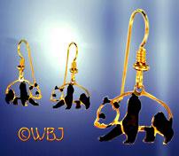 panda earrings