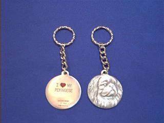 pekingese keychain