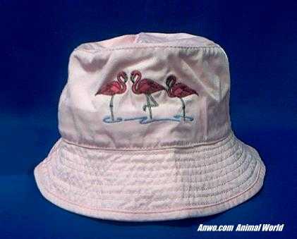 pink flamingo hat embroidered floppy