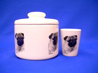 pug jar shot glass