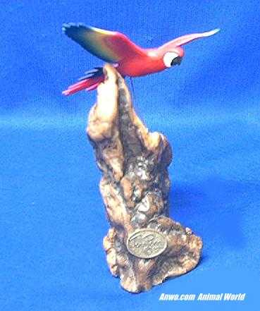 scarlet red macaw figurine john perry