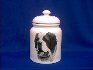 saint bernard cookie jar