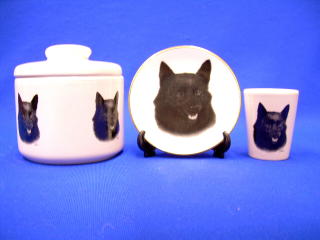 schipperke jar plate shot glass