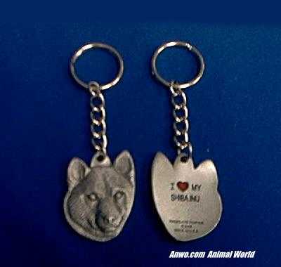 shiba inu keychain pewter usa