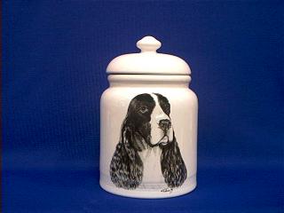 english springer cookie jar