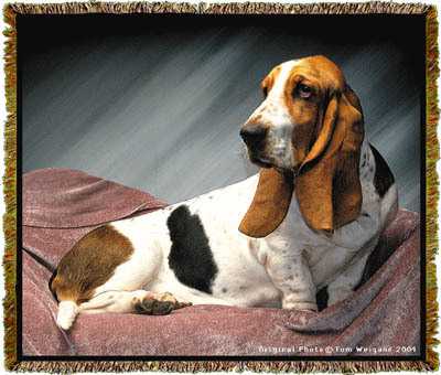 basset hound blanket throw tapestry