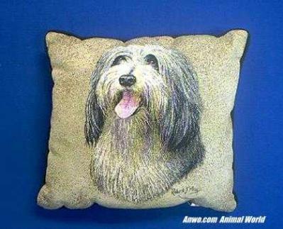 bearded collie pillow