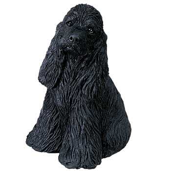 black cocker spaniel figurine sandicast ms202