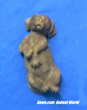 chocolate lab puppy figurine sz072