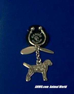 dalmatian keychain silver