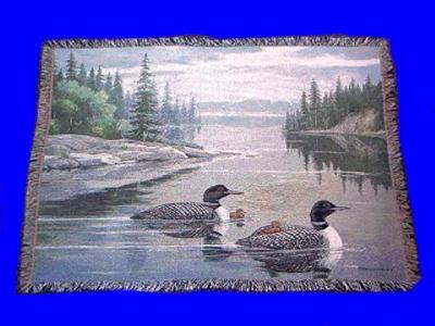 loon throw blanket tapesty