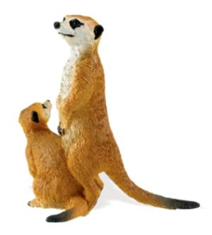 meerkat toy miniature adult baby