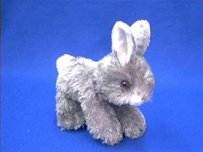 grey rabbit stuffed animal plush small