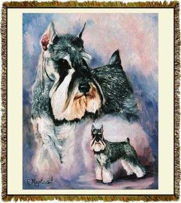 schnauzer blanket throw tapestry afghan