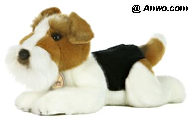 wire fox terrier plush toy